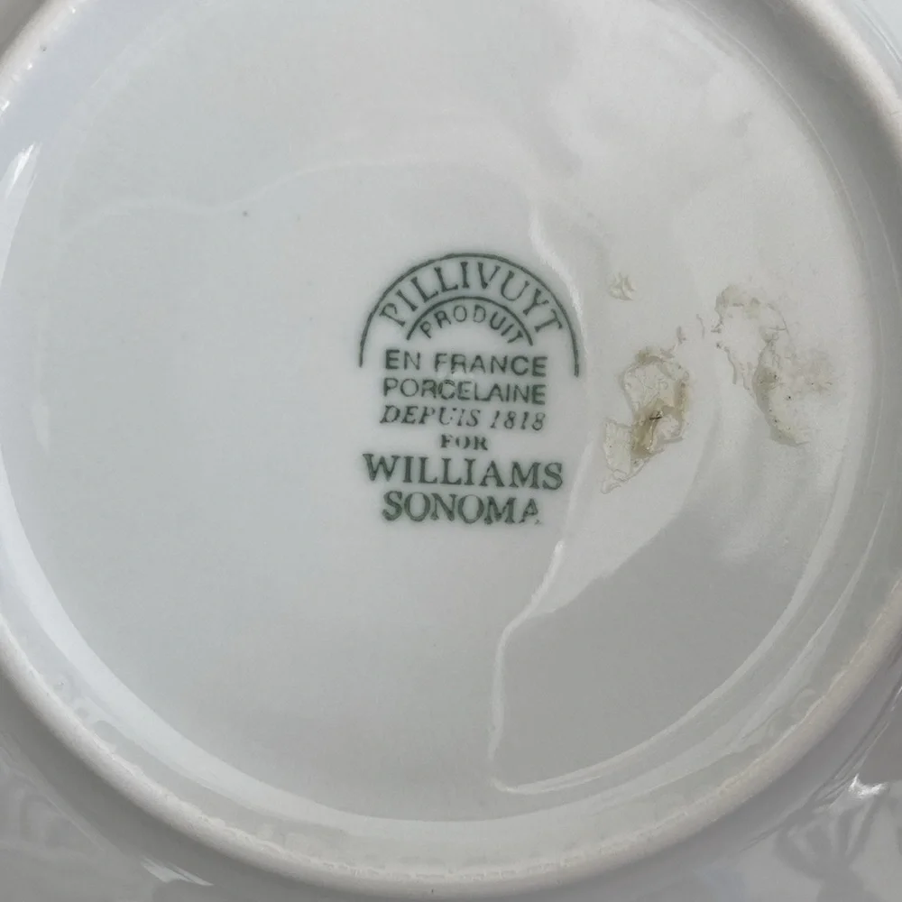 Williams Sonoma White Textured Mug and Saucer